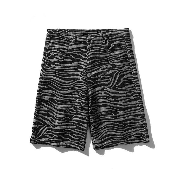 black leopard print straight tube loose jeans shorts for men street hip hop couple wear, White;black
black leopard print straight tube loose jeans shorts for men street hip hop couple wear, White;black
