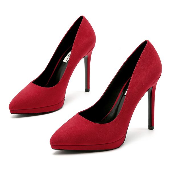 sandals women red wedding shoes high heels cow suede leather brand pumps spring autumn pointed toe female party plus size e0030 8o, Black
sandals women red wedding shoes high heels cow suede leather brand pumps spring autumn pointed toe female party plus size e0030 8o, Black