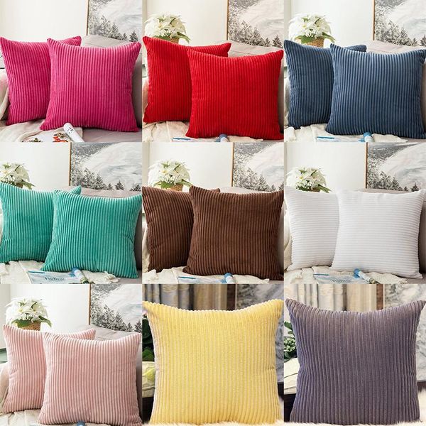 cushion/decorative pillow striped corduroy decorative cushion home decor sofa pillowcase pure color soft car office throw pillowcases 45x45c
cushion/decorative pillow striped corduroy decorative cushion home decor sofa pillowcase pure color soft car office throw pillowcases 45x45c