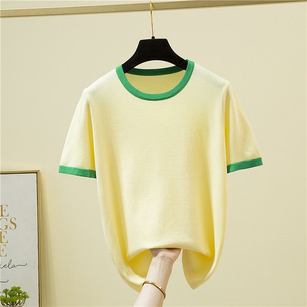 fashion the ice silk small fresh o-neck short-sleeved sweater bottoming shirt women's loose thin pullover summer style 210512, White;black
fashion the ice silk small fresh o-neck short-sleeved sweater bottoming shirt women's loose thin pullover summer style 210512, White;black