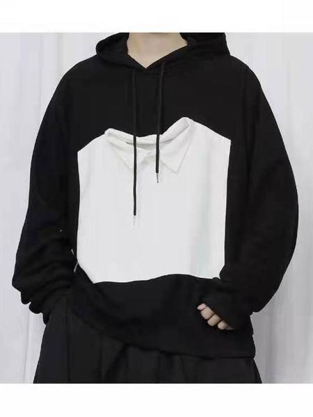 big size style men's yamamoto dark fake two piece stitching handsome hooded casual loose fitting pullover hoodies & sweatshirts, Black
big size style men's yamamoto dark fake two piece stitching handsome hooded casual loose fitting pullover hoodies & sweatshirts, Black