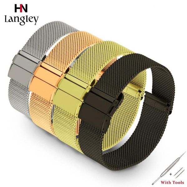 watch bands stainless steel watchband milanese wristwatch straps 2021 durable golden watches accessories, Black;brown
watch bands stainless steel watchband milanese wristwatch straps 2021 durable golden watches accessories, Black;brown