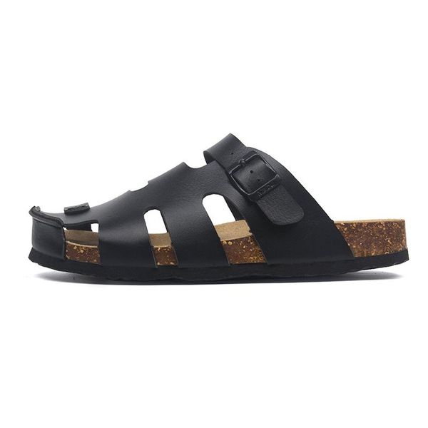 slippers 2021 fashion men beach cork slipper summer non-slip cut-outs outside sole pu leather slide shoe size 35-45, Black
slippers 2021 fashion men beach cork slipper summer non-slip cut-outs outside sole pu leather slide shoe size 35-45, Black
