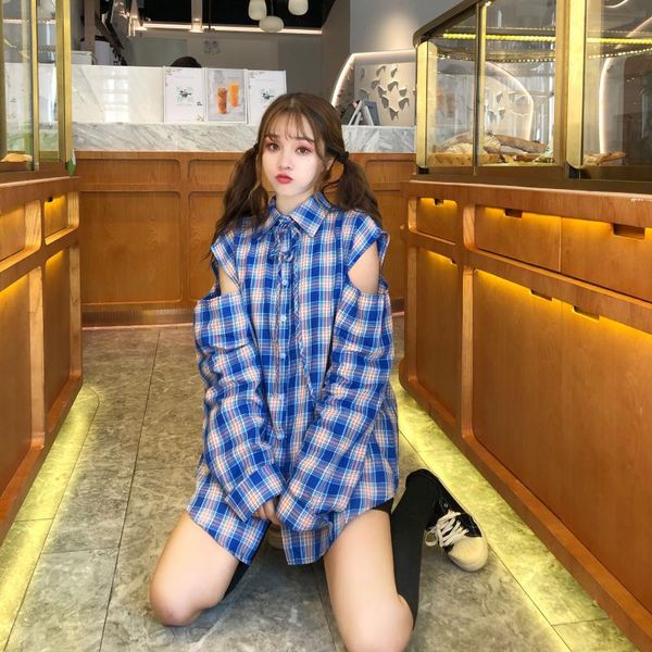 casual dresses plaid shirts dress women korean loose off the shoulder summer blue purple hip hop fresh girls mini, Black;gray
casual dresses plaid shirts dress women korean loose off the shoulder summer blue purple hip hop fresh girls mini, Black;gray