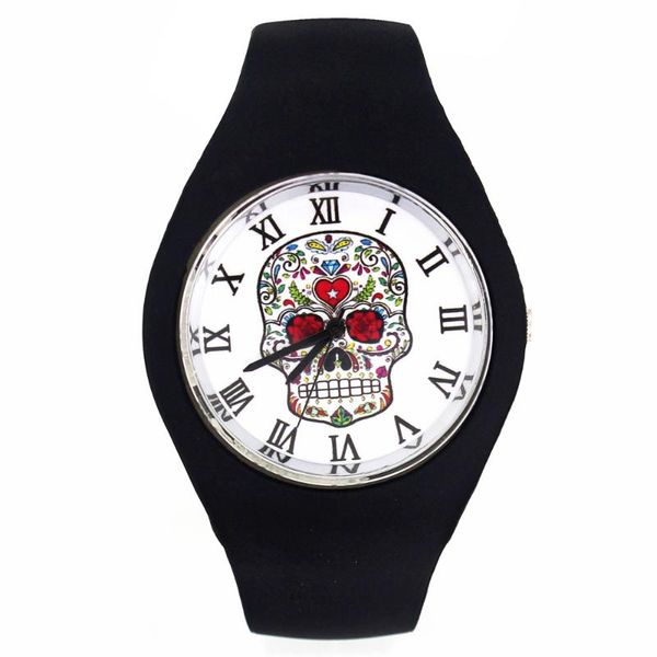wristwatches skull skeleton ghost halloween gift fashion men women sport soft silicone strap quartz wrist watch, Slivery;brown
wristwatches skull skeleton ghost halloween gift fashion men women sport soft silicone strap quartz wrist watch, Slivery;brown