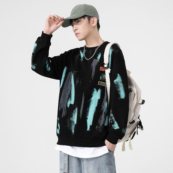 men's hoodies & sweatshirts round neck sweater autumn 2021 long-sleeved t-shirt korean version of the tide brand printed clothes loose, Black
men's hoodies & sweatshirts round neck sweater autumn 2021 long-sleeved t-shirt korean version of the tide brand printed clothes loose, Black