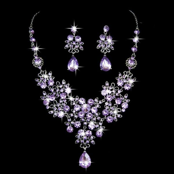 earrings & necklace parure bijoux femme mariage prom formal party wedding bridal jewelry crystal rhinestone earring set, Silver
earrings & necklace parure bijoux femme mariage prom formal party wedding bridal jewelry crystal rhinestone earring set, Silver