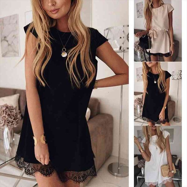 elegant ladies casual dress fashion lace short-sleeved dress three-color optional large size, Black;gray
elegant ladies casual dress fashion lace short-sleeved dress three-color optional large size, Black;gray