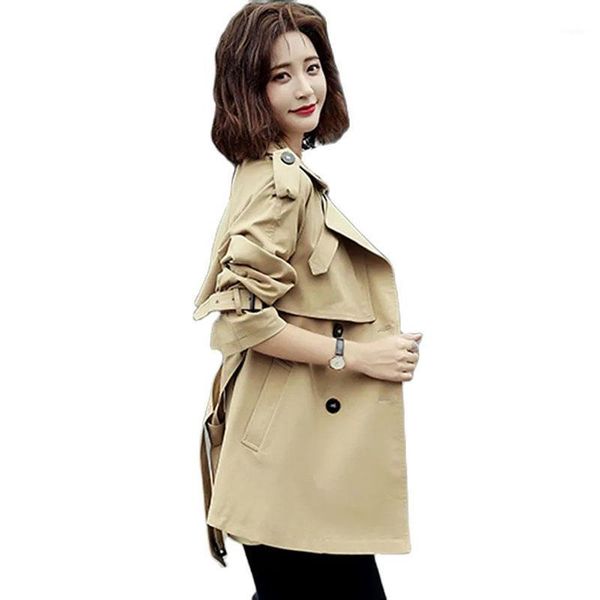 women's trench coats 2021 autumn women jacket windbreaker female mid long korean version loose sleeve overcoat ladies r1428, Tan;black
women's trench coats 2021 autumn women jacket windbreaker female mid long korean version loose sleeve overcoat ladies r1428, Tan;black