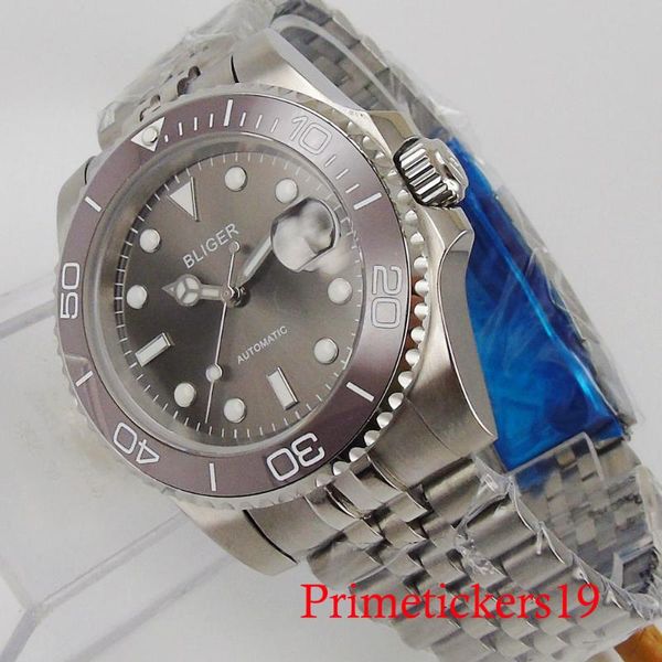 40mm bliger sapphire glass grey dial jubilee bracelet stainless steel case nh35 miyota 8215 automatic movement luminous hands wristwatches, Slivery;brown
40mm bliger sapphire glass grey dial jubilee bracelet stainless steel case nh35 miyota 8215 automatic movement luminous hands wristwatches, Slivery;brown