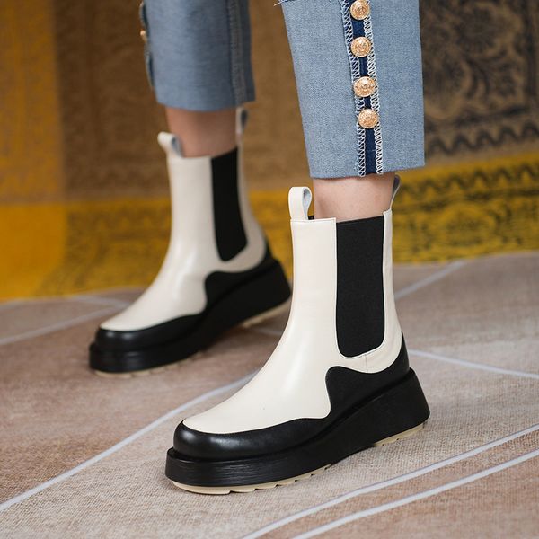 autumn 2021 women's british style winter psh thick bottom muffin temperament leather martin boots, Black
autumn 2021 women's british style winter psh thick bottom muffin temperament leather martin boots, Black