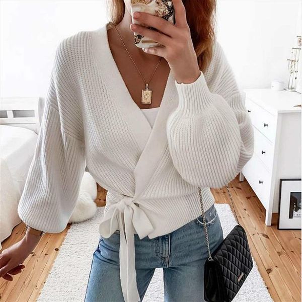 women lace up v neck sweater cardigan knit spring fall long sleeve casual loose knitwear streetwear, White;black
women lace up v neck sweater cardigan knit spring fall long sleeve casual loose knitwear streetwear, White;black