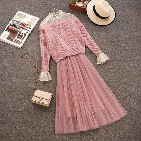 women's tracksuits gauze skirt with suspenders in the small fragrance wind has two sets of vintage knitted dresses for first love, Gray
women's tracksuits gauze skirt with suspenders in the small fragrance wind has two sets of vintage knitted dresses for first love, Gray