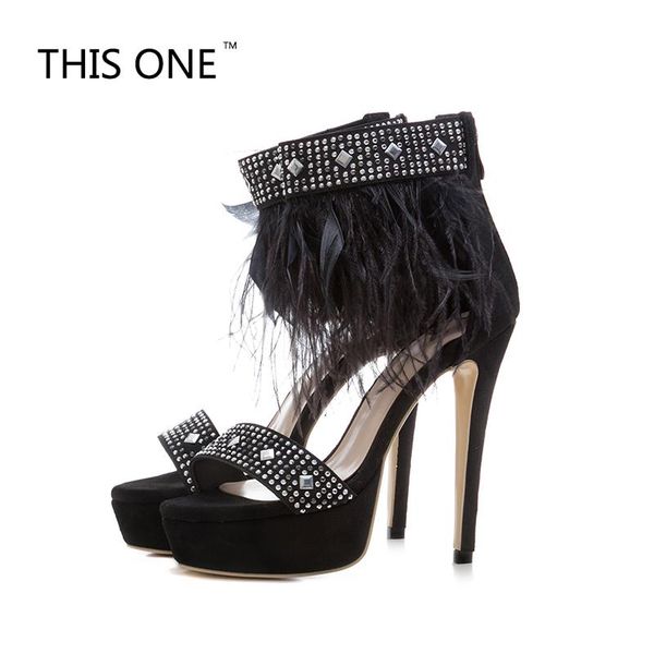 summer fashion sandals feathers back zipper open toe high heels stilettos ankle strap shoes women plus size 43 dress, Black
summer fashion sandals feathers back zipper open toe high heels stilettos ankle strap shoes women plus size 43 dress, Black