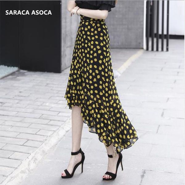 skirts summer bohemian yellow floral ankle-length print chiffon skirt women high waist irregular slim hip tuxedo bust for girls, Black
skirts summer bohemian yellow floral ankle-length print chiffon skirt women high waist irregular slim hip tuxedo bust for girls, Black