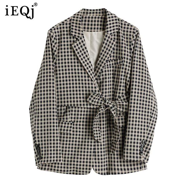 women's suits & blazers ieqj women bow tie check temperament small blazer lapel long sleeve loose jacket fashion tide spring autumn 202, White;black
women's suits & blazers ieqj women bow tie check temperament small blazer lapel long sleeve loose jacket fashion tide spring autumn 202, White;black