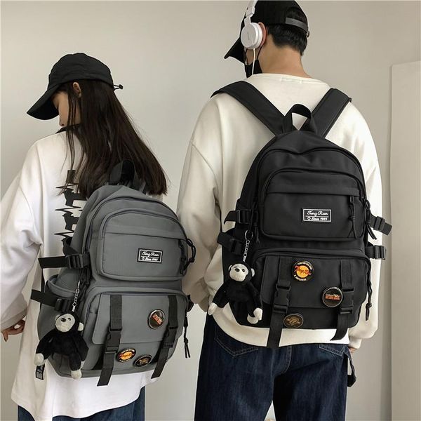 backpack multi-pocket waterproof nylon large capacity solid color women schoolbag men insert buckle lapbackpacks
backpack multi-pocket waterproof nylon large capacity solid color women schoolbag men insert buckle lapbackpacks