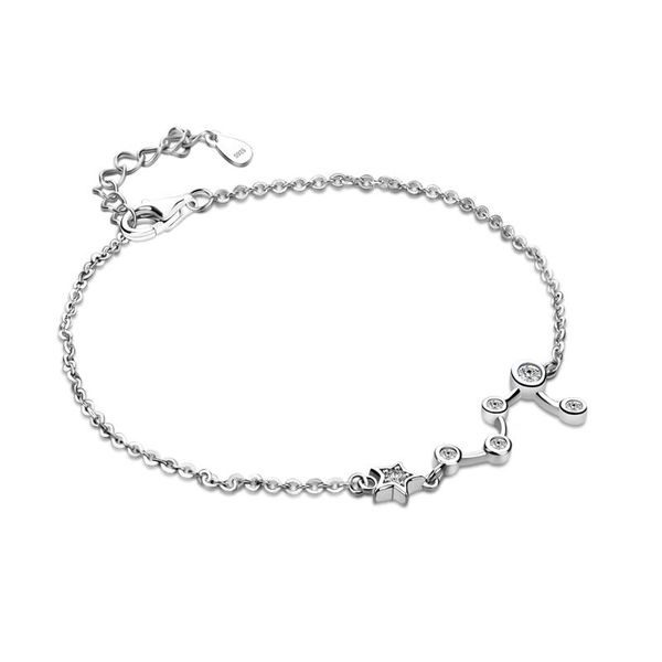 simple style 925 sterling silver bracelet lady constellation design solid chain girl birthday gift bangle, Black
simple style 925 sterling silver bracelet lady constellation design solid chain girl birthday gift bangle, Black