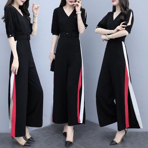 women's jumpsuits & rompers chiffon office lady summer jumpsuit combinaison femme overalls for women romper salopette bodysuits, Black;white
women's jumpsuits & rompers chiffon office lady summer jumpsuit combinaison femme overalls for women romper salopette bodysuits, Black;white