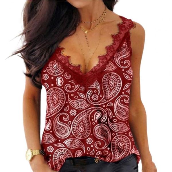 women vest floral print slim summer v neck shoulder strap blouse deep lace camisetas de mujer women's t-shirt, White
women vest floral print slim summer v neck shoulder strap blouse deep lace camisetas de mujer women's t-shirt, White