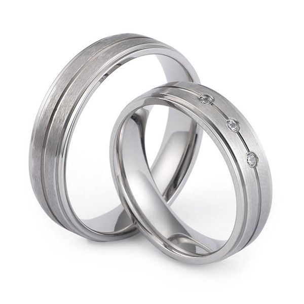 wedding rings quality matte stainless steel ring for women and men silver color couple love with zirconia stones, Slivery;golden
wedding rings quality matte stainless steel ring for women and men silver color couple love with zirconia stones, Slivery;golden