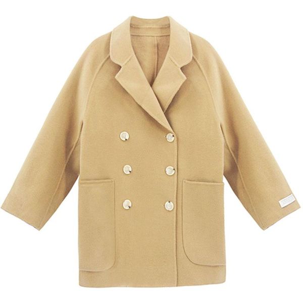 women's wool & blends fashion 2021 solid color women coat all-match blend autumn casual chic long sleeve female overcoat black khaki 
women's wool & blends fashion 2021 solid color women coat all-match blend autumn casual chic long sleeve female overcoat black khaki
