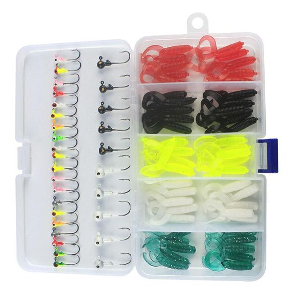 fishing lure kit set luya soft bait lead head hook gear fresh sea water fake roll t-tail maggot worm accessories
fishing lure kit set luya soft bait lead head hook gear fresh sea water fake roll t-tail maggot worm accessories