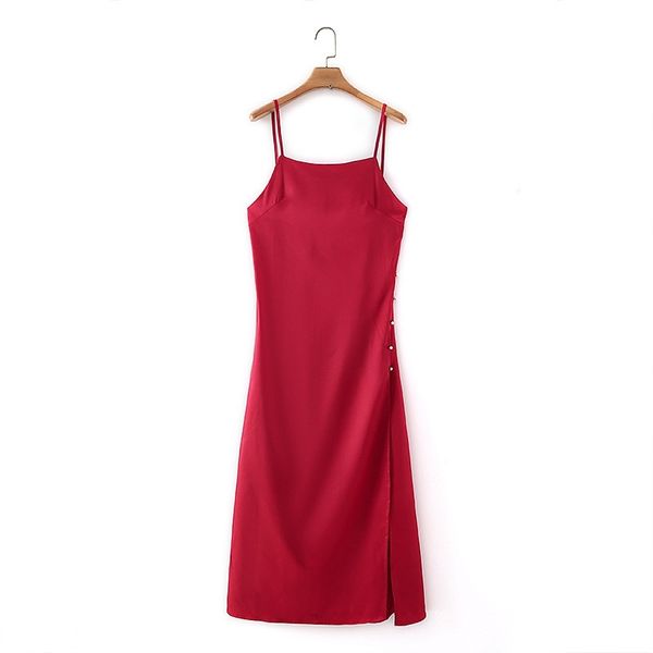 spring autumn women's fashion satin spaghetti strap dress solid silk texture sling open back loose 210607, Black;gray
spring autumn women's fashion satin spaghetti strap dress solid silk texture sling open back loose 210607, Black;gray