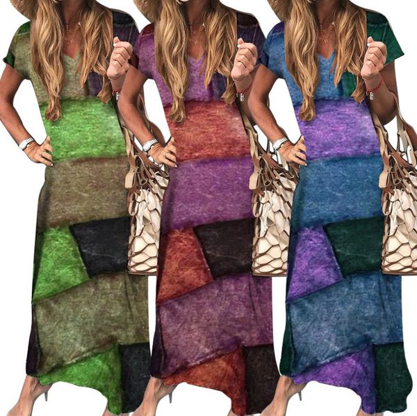 summer women casual dresses bodycon fashion panelled printed bohemian style short-sleeved long dress a line skirts clothes nightdress plus s, Black;gray
summer women casual dresses bodycon fashion panelled printed bohemian style short-sleeved long dress a line skirts clothes nightdress plus s, Black;gray