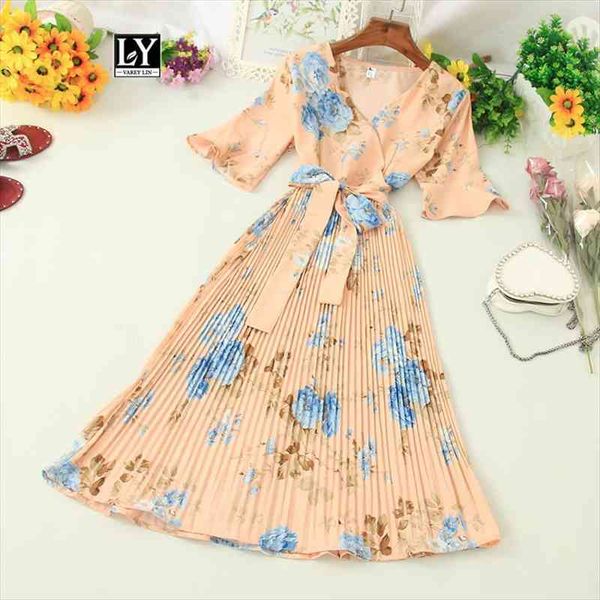 summer v neck flare sleeve chiffon dress women vintage floral print high waist lace-up pleated midi dress vestidos, Black;gray
summer v neck flare sleeve chiffon dress women vintage floral print high waist lace-up pleated midi dress vestidos, Black;gray