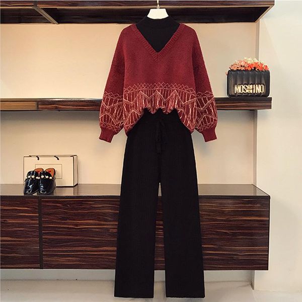 women's two piece pants plus size set women tracksuits winter thick warm turtleneck sweaters harem knitted jogging suits outfits, White
women's two piece pants plus size set women tracksuits winter thick warm turtleneck sweaters harem knitted jogging suits outfits, White
