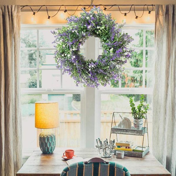 decorative flowers & wreaths artificial lavender wreath ring pendant door knocker window decor leaf party decoration round home accessories
decorative flowers & wreaths artificial lavender wreath ring pendant door knocker window decor leaf party decoration round home accessories