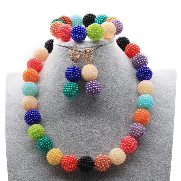 earrings & necklace latest african handmade plastic ball beads jewelry sets nigerian bridal set statement costue for female wedding ajs023, Silver
earrings & necklace latest african handmade plastic ball beads jewelry sets nigerian bridal set statement costue for female wedding ajs023, Silver