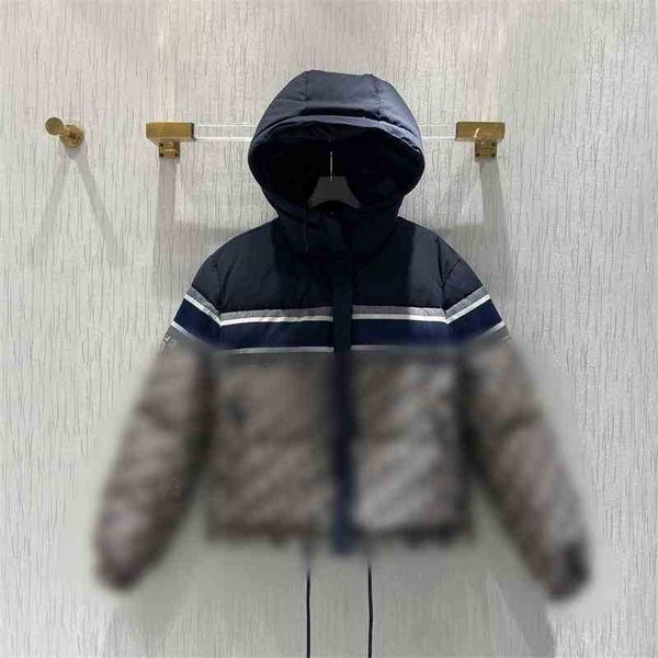 d family down new product in autumn and winter 21 letter embroidery jacquard hem drawstring two sides wear striped short jacket, Black
d family down new product in autumn and winter 21 letter embroidery jacquard hem drawstring two sides wear striped short jacket, Black