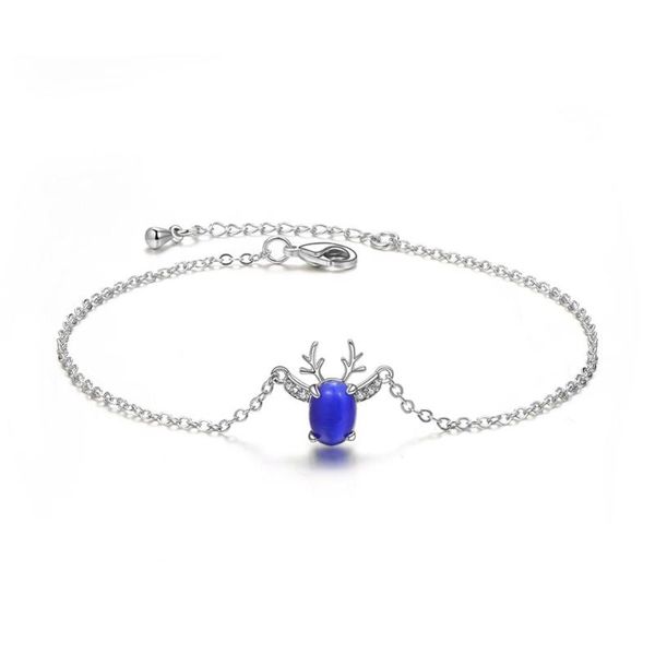 link, chain erluer fashion deer charm women bracelet for girls jewelry simple friendship women's crystal adjustable silver jewellery, Black
link, chain erluer fashion deer charm women bracelet for girls jewelry simple friendship women's crystal adjustable silver jewellery, Black