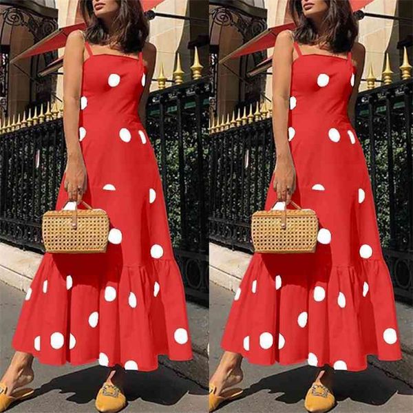 women dress fashion summer boho casual long maxi girl elegant lady strappy polka dot holiday party beach sundress 210522, Black;gray
women dress fashion summer boho casual long maxi girl elegant lady strappy polka dot holiday party beach sundress 210522, Black;gray