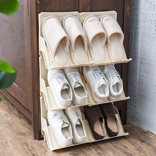 ly 1/2/4pcs stackable space-saving shoes shelf single layer plastic shoe rack for home dorm te889 clothing & wardrobe storage
ly 1/2/4pcs stackable space-saving shoes shelf single layer plastic shoe rack for home dorm te889 clothing & wardrobe storage