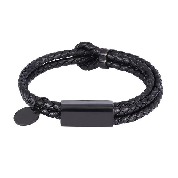 charm bracelets design black genuine leather braided bracelet for men women length adjustable stainless steel buckle trendy jewelry sp1065, Golden;silver
charm bracelets design black genuine leather braided bracelet for men women length adjustable stainless steel buckle trendy jewelry sp1065, Golden;silver