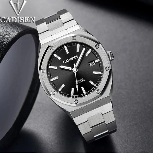 wristwatches cadisen brand business men watch mechanical luxury waterproof automatic winding sapphire stainless steel, Slivery;brown
wristwatches cadisen brand business men watch mechanical luxury waterproof automatic winding sapphire stainless steel, Slivery;brown