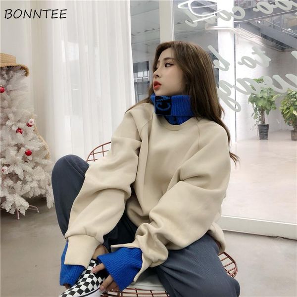women's hoodies & sweatshirts women harajuku plus velvet thick loose korean style ulzzang turtleneck patchwork pullovers daily fashion, Black
women's hoodies & sweatshirts women harajuku plus velvet thick loose korean style ulzzang turtleneck patchwork pullovers daily fashion, Black
