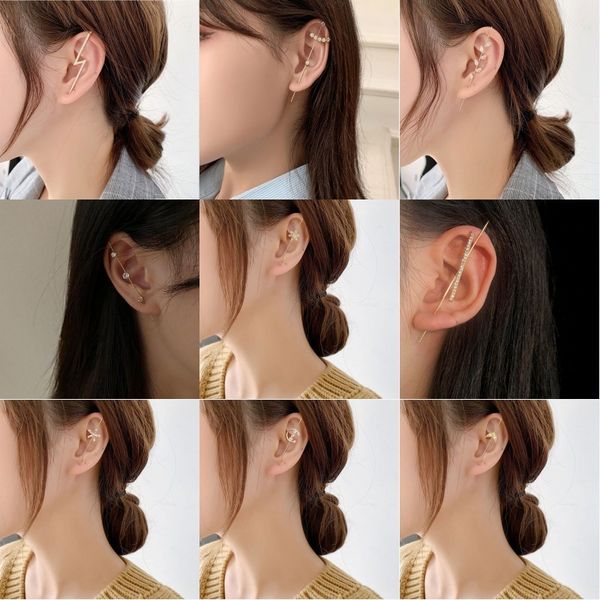 kimter rhinestone piercing studs jewelry fashion ear crawler hook earrings earcuffs for women girls ears cartilage clip on earring k525fa, Golden;silver
kimter rhinestone piercing studs jewelry fashion ear crawler hook earrings earcuffs for women girls ears cartilage clip on earring k525fa, Golden;silver