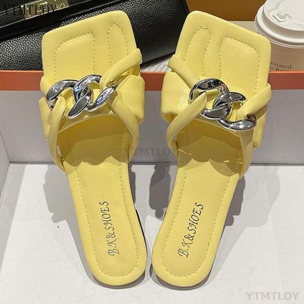 women slippers summer fashion chain design open toe flat shoes solid color outdoor ladies sandals zapatillas casa mujer, Black
women slippers summer fashion chain design open toe flat shoes solid color outdoor ladies sandals zapatillas casa mujer, Black