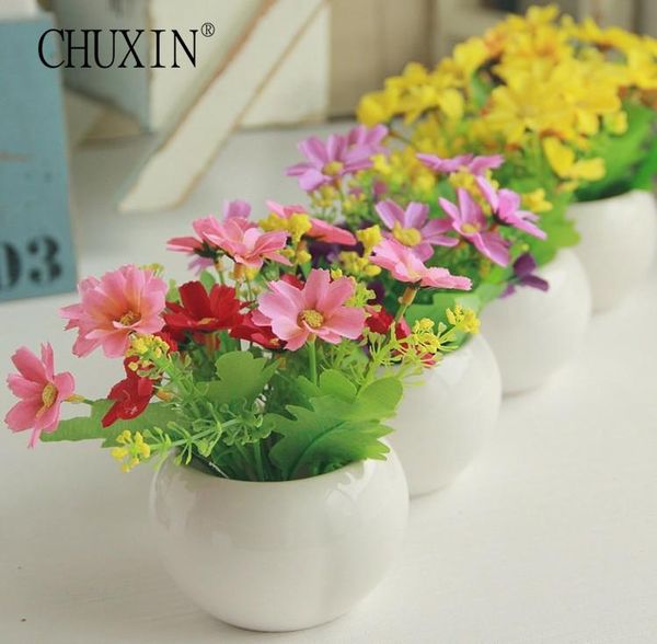 decorative flowers & wreaths quality ceramics vase + silk artificial flower rose daisy set home table or office decoration
decorative flowers & wreaths quality ceramics vase + silk artificial flower rose daisy set home table or office decoration