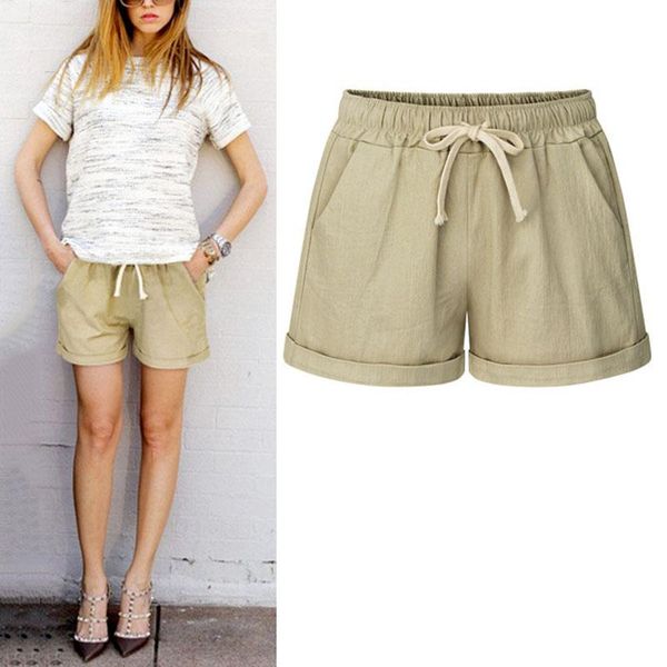 women's shorts summer women wide leg cotton high waist drawstring pockets girl casual plus size m-6xl wml99, White;black
women's shorts summer women wide leg cotton high waist drawstring pockets girl casual plus size m-6xl wml99, White;black