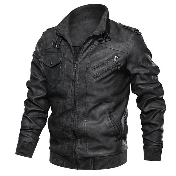 men's jackets autumn winter men coat jacket cotton clothes mens stand collar pu leather motorcycle riding outerwear coats, Black;brown
men's jackets autumn winter men coat jacket cotton clothes mens stand collar pu leather motorcycle riding outerwear coats, Black;brown