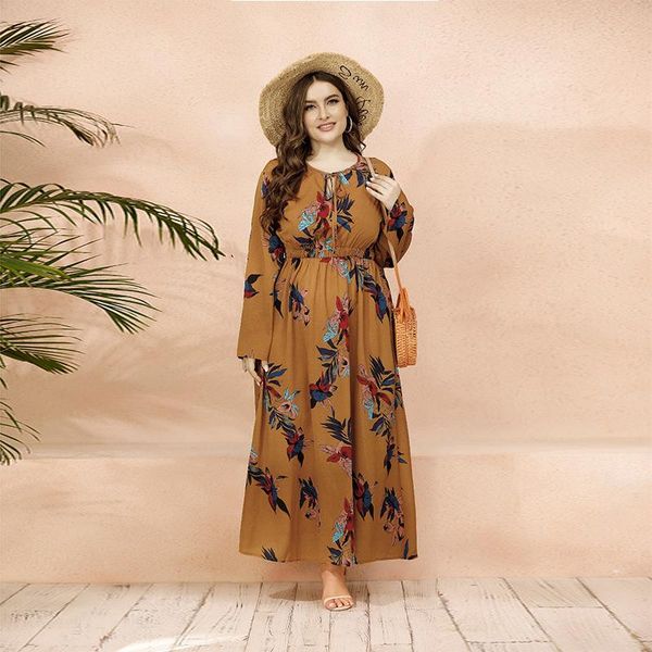 casual dresses doib floral print large size dress women orange elastic waist full sleeve plus bohemia loose 4xl, Black;gray
casual dresses doib floral print large size dress women orange elastic waist full sleeve plus bohemia loose 4xl, Black;gray