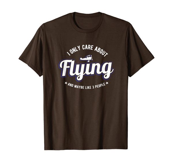 i only care about flying t-shirt, White;black
