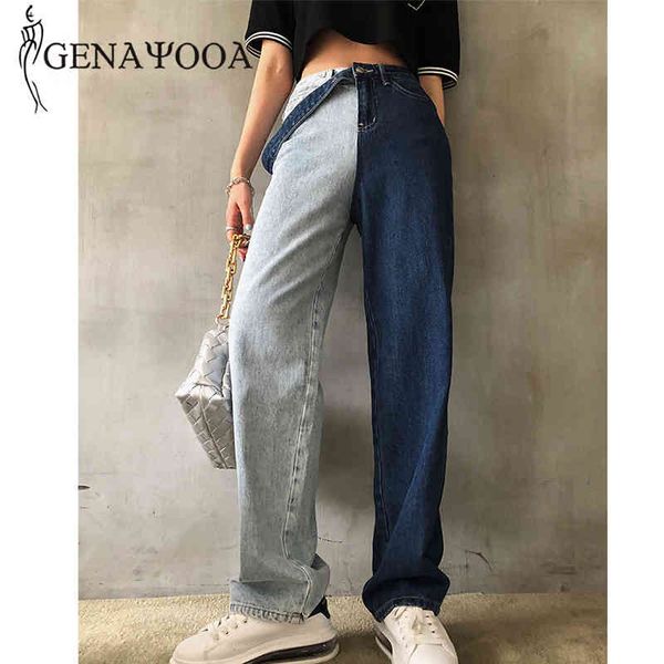 genayooa mom for women streetwear high waist denim with belt patchwork loose wide leg jeans femme korean fashion 210417, Blue
genayooa mom for women streetwear high waist denim with belt patchwork loose wide leg jeans femme korean fashion 210417, Blue