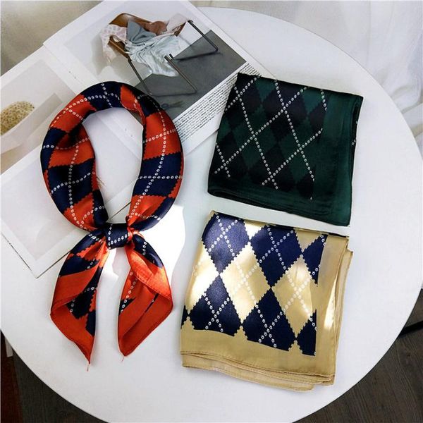 scarves fashion silky satin head scarf lattice print square silk emulation female women 70*70cm neckerchief, Blue;gray
scarves fashion silky satin head scarf lattice print square silk emulation female women 70*70cm neckerchief, Blue;gray