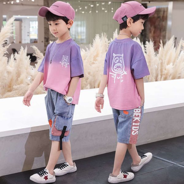 boys' summer suit korean children's foreign style jeans thin boys' handsome middle school children, White
boys' summer suit korean children's foreign style jeans thin boys' handsome middle school children, White